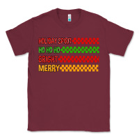 Burgundy holiday spirit hohoho bright merry Classic Tee - MaliasSmallBusiness