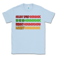 Dusty Blue holiday spirit hohoho bright merry Classic Tee - MaliasSmallBusiness