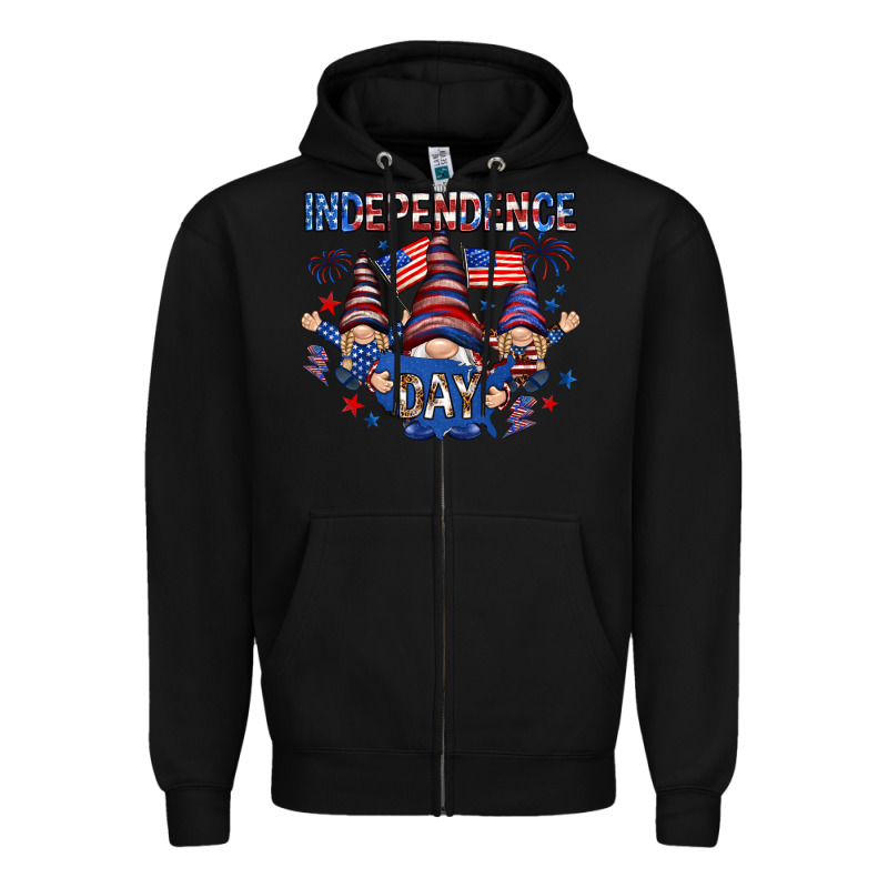 Independence Day With Gnomies Zipper Hoodie by HowdyJamesFarm | Teevron