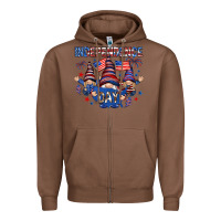 Chestnut Independence Day with gnomies Zipper Hoodie - HowdyJamesFarm