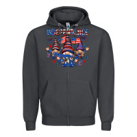 Smoke Independence Day with gnomies Zipper Hoodie - HowdyJamesFarm