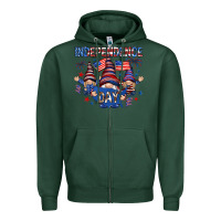 Sports Green Independence Day with gnomies Zipper Hoodie - HowdyJamesFarm