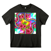 Asphalt tie dye floral seamless pattern Heavy Core Tee - BundleAndBundleShop