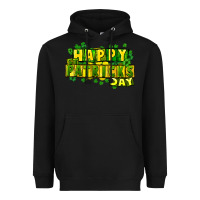 Black Happy St. Patrick's Day Heavyweight Hoodie - HowdyJamesFarm