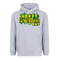 Heather Grey Happy St. Patrick's Day Heavyweight Hoodie - HowdyJamesFarm