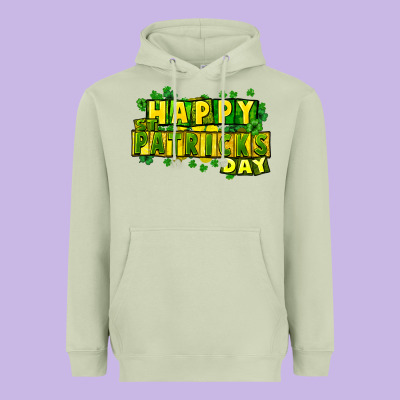 Happy St. Patrick's Day Heavyweight Hoodie Designed By Howdyjamesfarm