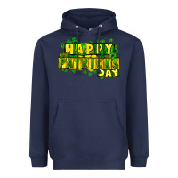 Navy Happy St. Patrick's Day Heavyweight Hoodie - HowdyJamesFarm