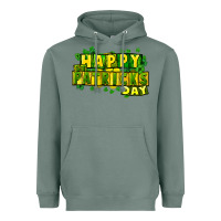 Sage Happy St. Patrick's Day Heavyweight Hoodie - HowdyJamesFarm