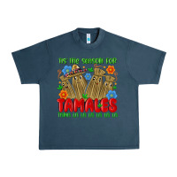 Midnight Navy tis the season for tamales tama la la la la la la Urban Heavy Tee - MaliasSmallBusiness