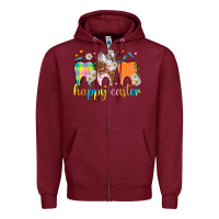 Burgundy Happy Easter Dental Easter Day Zipper Hoodie - HowdyJamesFarm