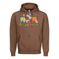 Chestnut Happy Easter Dental Easter Day Zipper Hoodie - HowdyJamesFarm