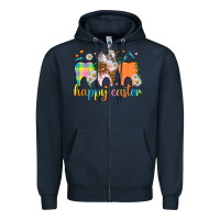 Navy Happy Easter Dental Easter Day Zipper Hoodie - HowdyJamesFarm