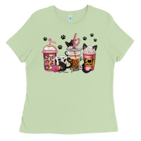 Matcha cat mom coffee Ladies Tee - Jasminsmagicworld