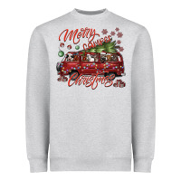 Heather Grey merrycamperchristmas Heavyweight Sweatshirt - SublimationCraftShop