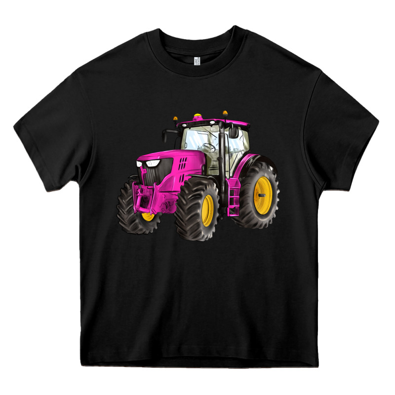 Western Farm Tractor Pink Heavy Core Tee by Artiststas | Teevron
