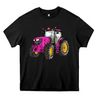 Black western farm tractor pink Heavy Core Tee - Artiststas