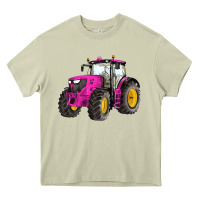 Mossy western farm tractor pink Heavy Core Tee - Artiststas