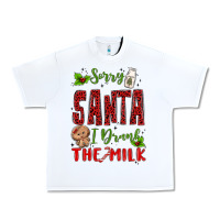 White sorry santa ı drank the milk Urban Heavy Tee - MaliasSmallBusiness