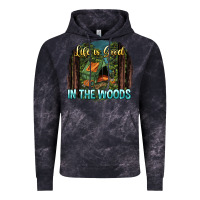 Cloud Black life is good in the woods Vintage Hoodie - NancyCooperArtShop