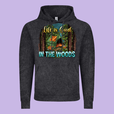 Life Is Good In The Woods Vintage Hoodie Designed By Nancycooperartshop