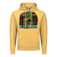 Vintage Mustard life is good in the woods Vintage Hoodie - NancyCooperArtShop