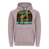 Vintage Zinc life is good in the woods Vintage Hoodie - NancyCooperArtShop