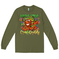 Army Green Who's your craw daddy Mardi Gras Long Sleeve Tee - LillyAllenDesigns