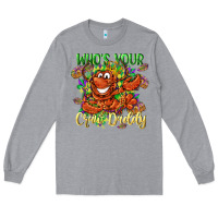 Heather Grey Who's your craw daddy Mardi Gras Long Sleeve Tee - LillyAllenDesigns