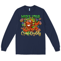 Navy Who's your craw daddy Mardi Gras Long Sleeve Tee - LillyAllenDesigns