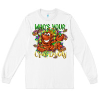 White Who's your craw daddy Mardi Gras Long Sleeve Tee - LillyAllenDesigns