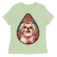Shih Tzu Teardrop Earrings Ladies Tee | Teevron