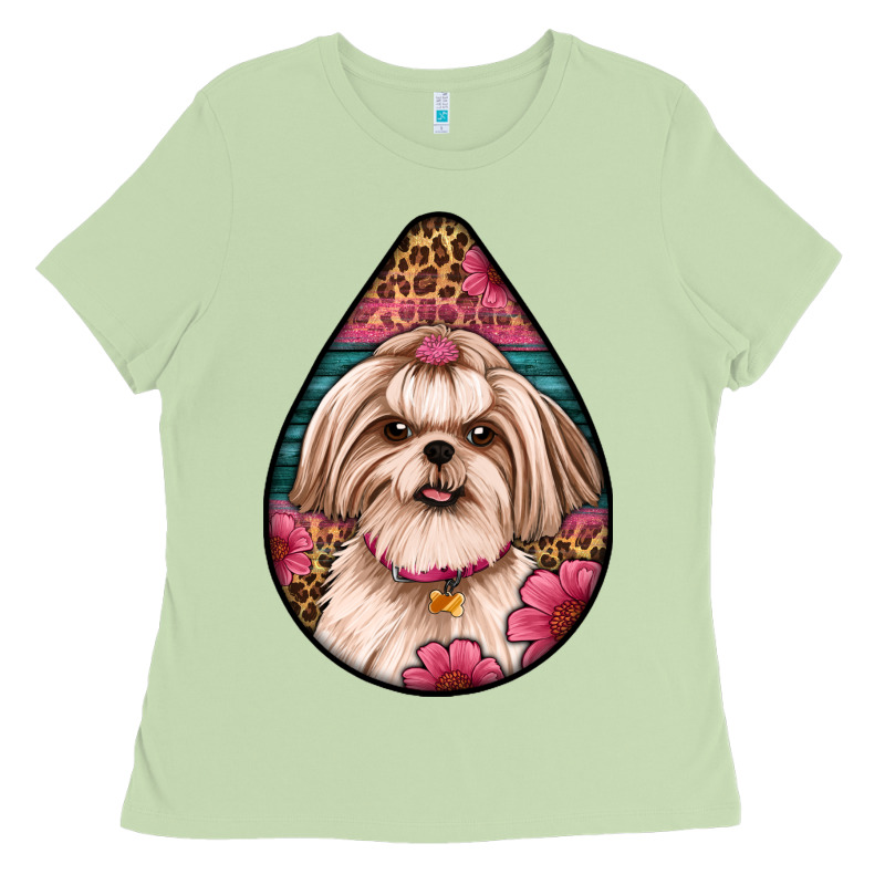 Shih Tzu Teardrop Earrings Ladies Tee by Artiststas | Teevron