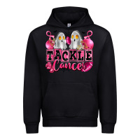Black tackle cancer with ghosts playing football Urban Hoodie - LillyAllenDesigns