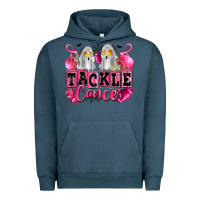 Pigment Midnight Navy tackle cancer with ghosts playing football Urban Hoodie - LillyAllenDesigns