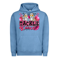 Pigment Pebble Blue tackle cancer with ghosts playing football Urban Hoodie - LillyAllenDesigns