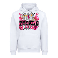 White tackle cancer with ghosts playing football Urban Hoodie - LillyAllenDesigns