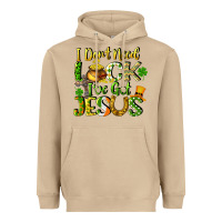 Mushroom I don't need luck i've got Jesus Heavyweight Hoodie - CowGirlArtShop