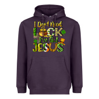 Plum I don't need luck i've got Jesus Heavyweight Hoodie - CowGirlArtShop