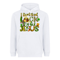 White I don't need luck i've got Jesus Heavyweight Hoodie - CowGirlArtShop