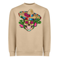 Mushroom mexican skull sombrero roses cactus serape Heavyweight Sweatshirt - Artiststas