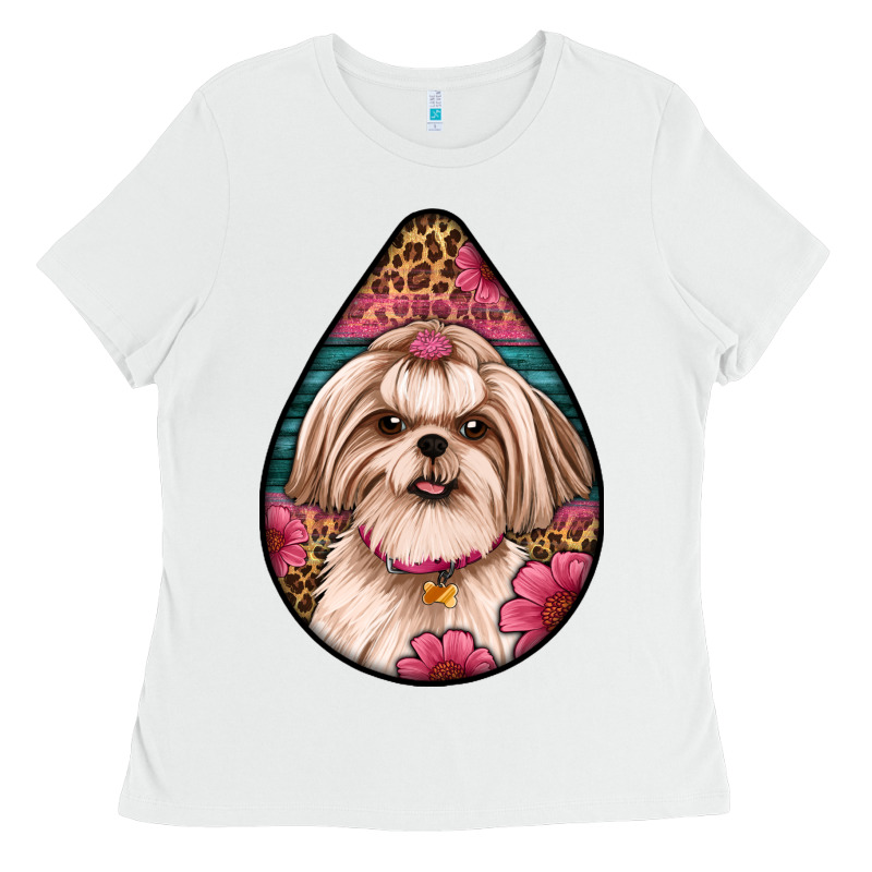 Shih Tzu Teardrop Earrings Ladies Tee by Artiststas | Teevron