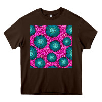 Chocolate Brown floral pink leopard seamless pattern Heavy Core Tee - BundleAndBundleShop