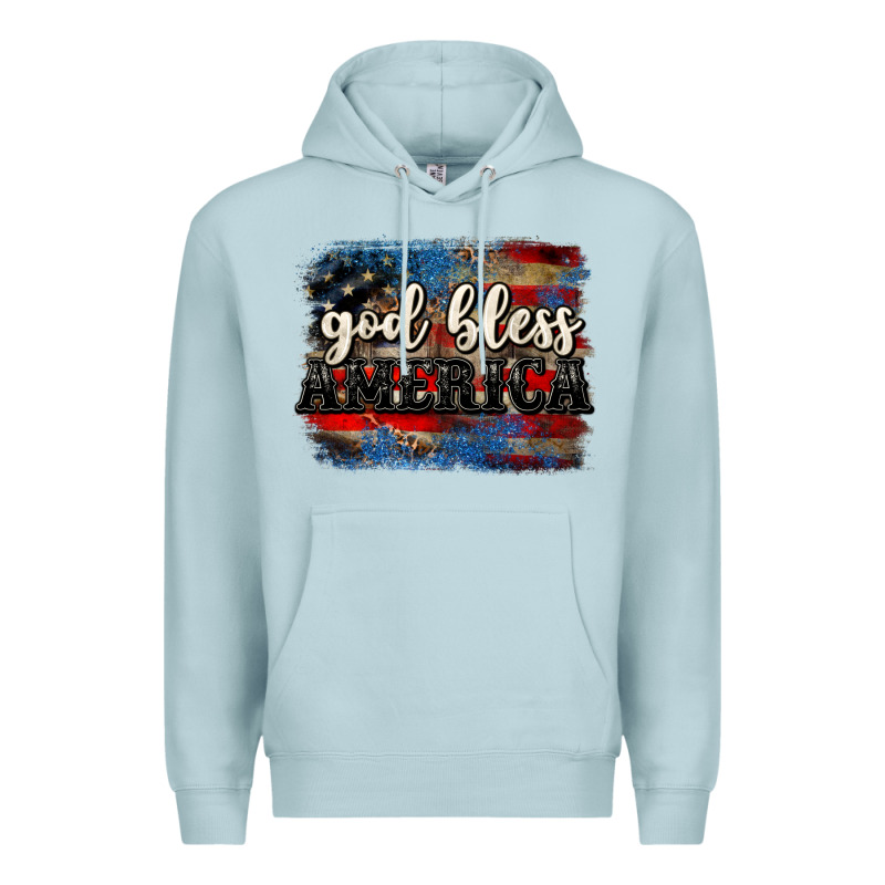 God Bless America  4th Of July Premium Hoodie by CowGirlArtShop | Teevron