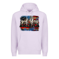 Lilac God bless America  4th of July Premium Hoodie - CowGirlArtShop