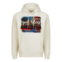 Oatmeal Heather God bless America  4th of July Premium Hoodie - CowGirlArtShop