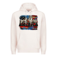 Pale Pink God bless America  4th of July Premium Hoodie - CowGirlArtShop