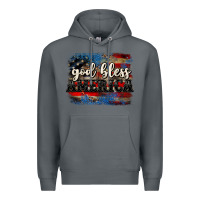 Rock God bless America  4th of July Premium Hoodie - CowGirlArtShop