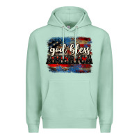 Seafoam God bless America  4th of July Premium Hoodie - CowGirlArtShop