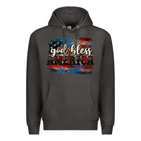 Smoke God bless America  4th of July Premium Hoodie - CowGirlArtShop