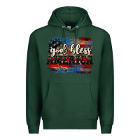 Sports Green God bless America  4th of July Premium Hoodie - CowGirlArtShop